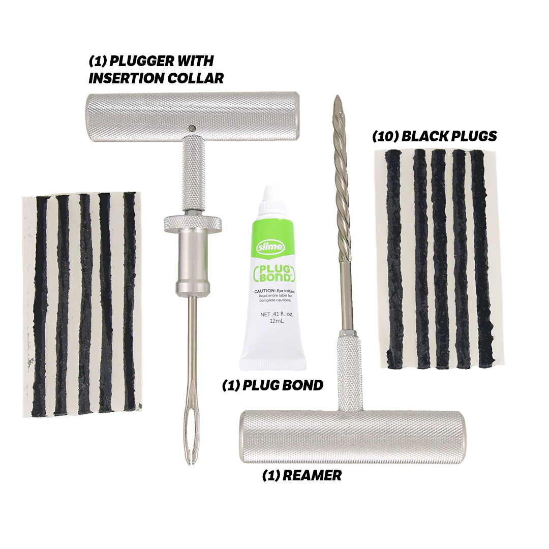 Slime kit lacci per riparazione pneumatici 13 pezzi con manici in FERRO - immagine 2
