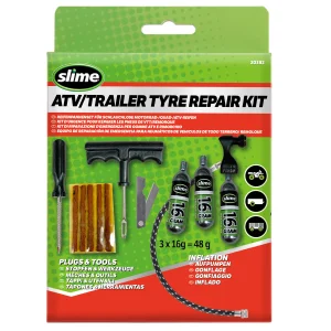 Slime kit emergenza con lacci di riparazione, accessori, borsa e bombolette CO2